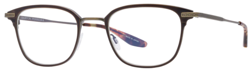 Alexander Daas - Barton Perreira Elvgren Eyeglasses - Matte Java & Antique Gold - Side View