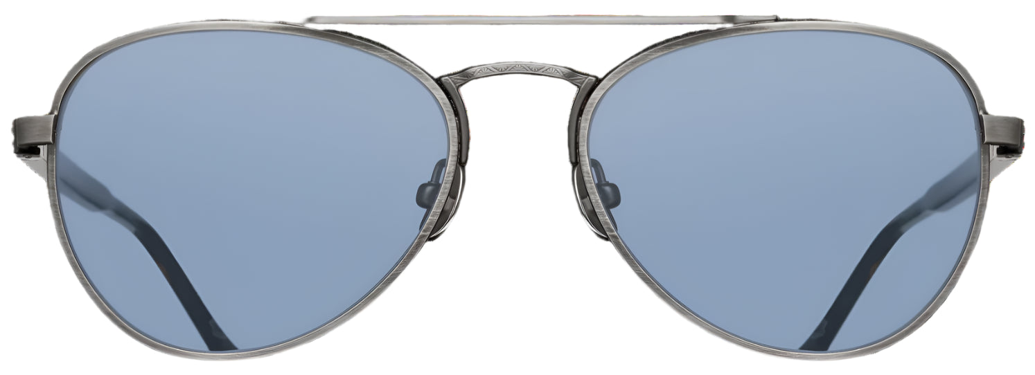 Alexander Daas - Matsuda M3116 Sunglasses - Antique Silver & Navy - Front View