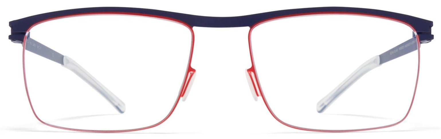 Alexander Daas - Mykita Darcy Eyeglasses - Navy & Rusty Red - Front View