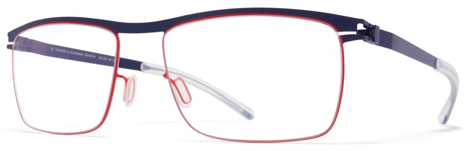 Alexander Daas - Mykita Darcy Eyeglasses - Navy & Rusty Red - Side View