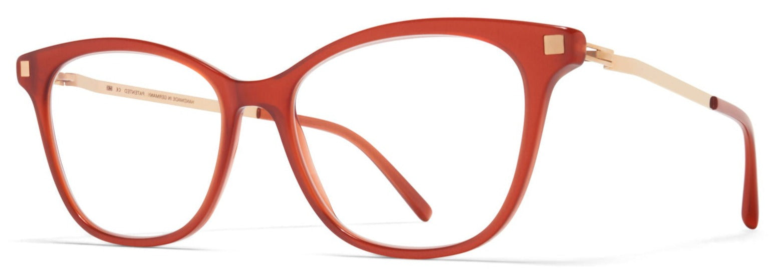 Alexander Daas - Mykita Sesi Eyeglasses - Milky Peach & Champagne Gold - Side View