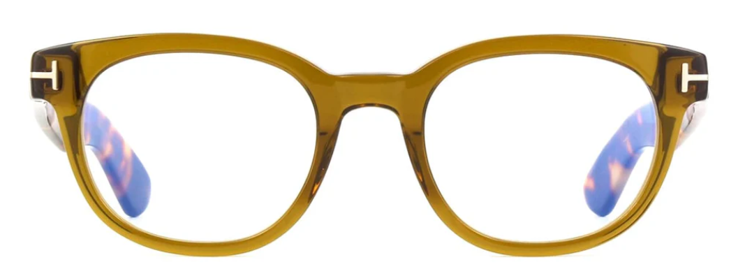 Alexander Daas - Tom Ford FT5807-B Eyeglasses- Transparent Olive-Havana - Front View