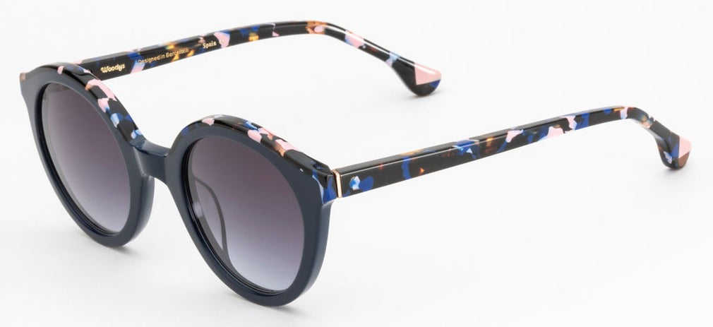 Alexander Daas - Woodys Valentin Sunglasses - Navy Blue Tortoise - Side View