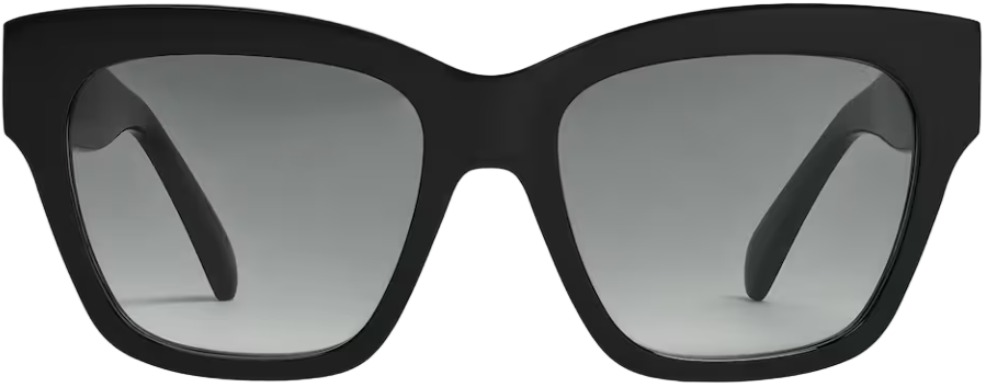 Alexander Daas - Celine CL40253I Sunglasses - 01F Shiny Black Gold - Brown Gradient - Front View