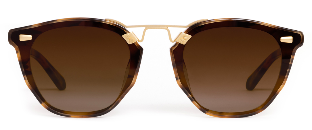 Alexander Daas - Krewe Beau Nylon Sunglasses - Venezia - Brown Gradient - Front View