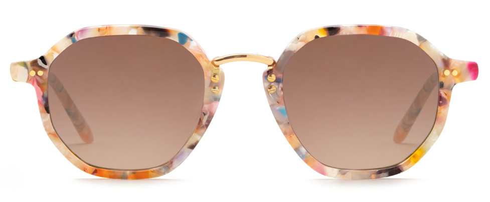 Alexander Daas - Krewe Dakota Sunglasses - Gelato 24K - Amber Gradient Mirrored - Front View