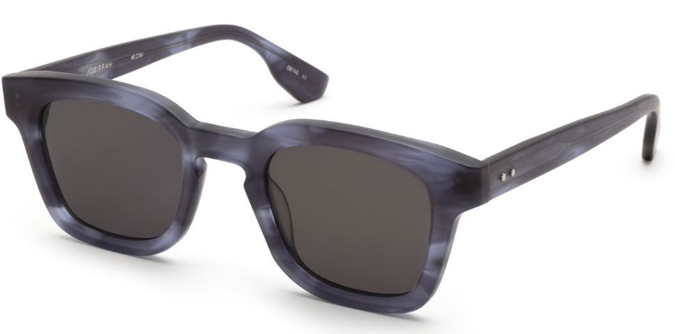 Alexander Daas - Krewe Harrison Sunglasses - Matte Denim - Grey - Side View