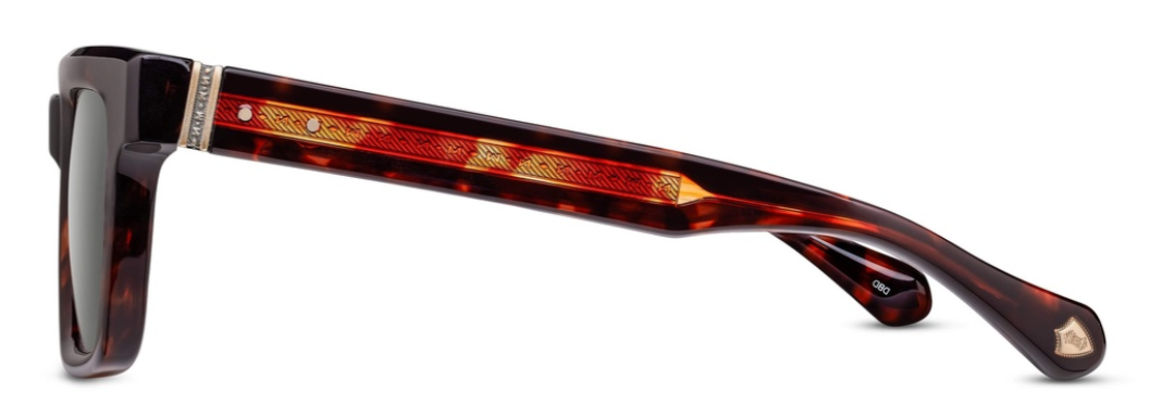 Alexander Daas - Matsuda M1033 Sunglasses - Dark Brown Demi - Grey - Side View