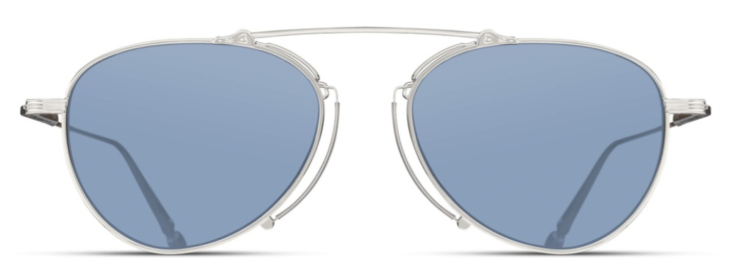 Alexander Daas - Matsuda M3130 Sunglasses - Palladium White - Cobalt Blue - Front View