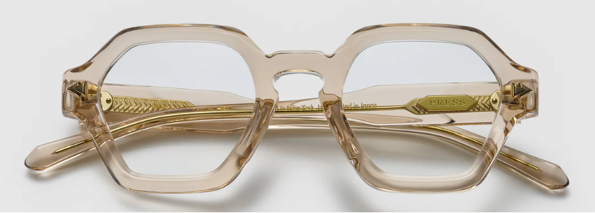 Alexander Daas - Press Birth Eyeglasses - PU002 Nude Gold - Front View