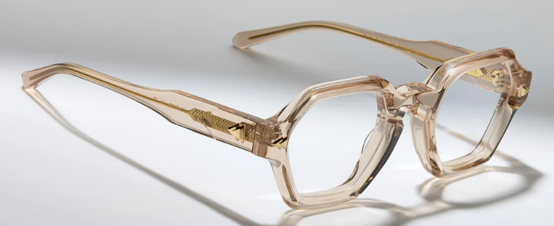 Alexander Daas - Press Birth Eyeglasses - PU002 Nude Gold - Side View