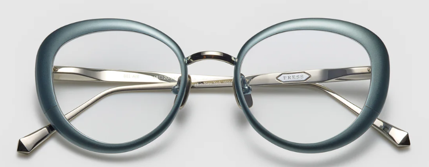 Alexander Daas - Press Bel Air Eyeglasses - ST006 Nassau Blue Platinum - Front View