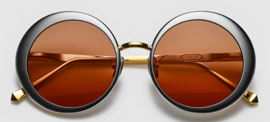 Alexander Daas - Press Cobra Sunglasses - ST003 Ruthenium Gold - Front View