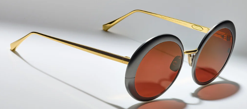 Alexander Daas - Press Cobra Sunglasses - ST003 Ruthenium Gold - Side View