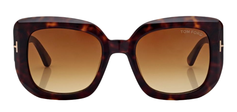 Alexander Daas - Tom Ford Carla FT1220 Sunglasses - 52F Dark Havana - Brown Gradient - Front View