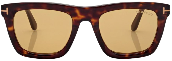 Alexander Daas - Tom Ford Lelio FT1207 Sunglasses - 52E Dark Havana - Yellow - Front View