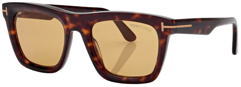 Alexander Daas - Tom Ford Lelio FT1207 Sunglasses - 52E Dark Havana - Yellow - Side View