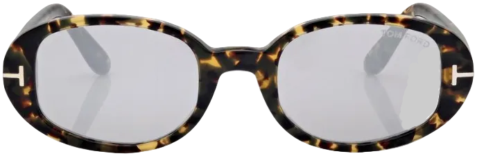 Alexander Daas - Tom Ford Iggy FT1364 Sunglasses - 55C Colored Havana - Smoke Mirror - Front View