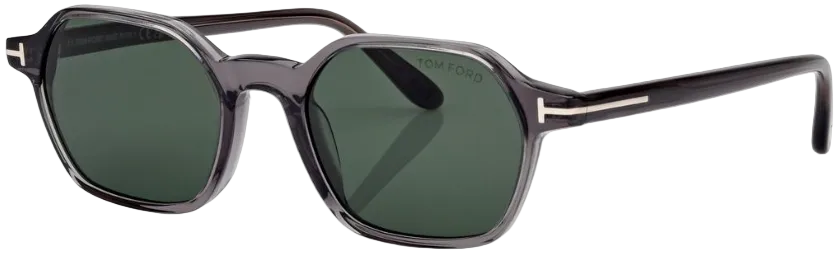 Alexander Daas - Tom Ford Joey FT1301 Sunglasses - 20N Shiny Grey - Green - Side View