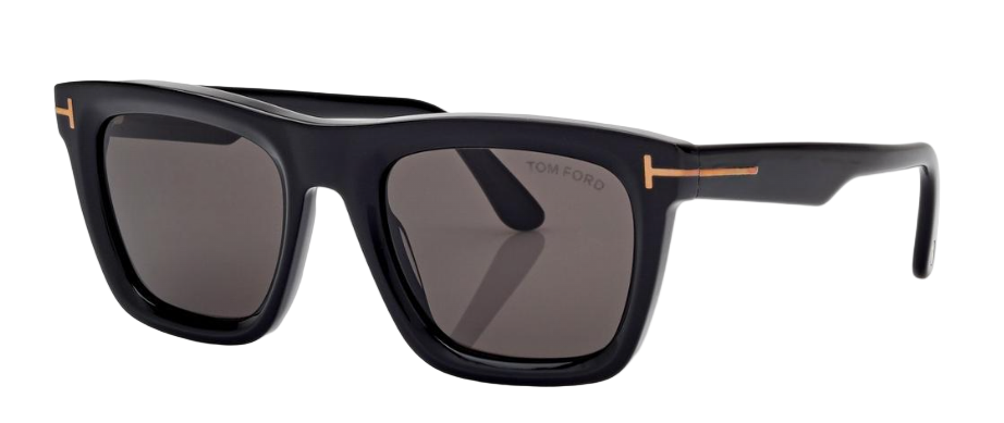 Alexander Daas - Tom Ford Lelio FT1207 Sunglasses - 01A Black - Dark Grey - Side View