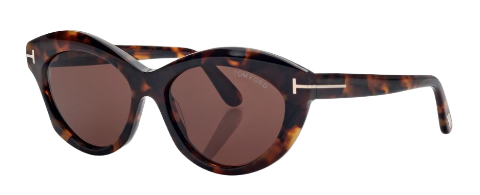 Alexander Daas - Tom Ford Toni FT1111 Sunglasses - 52E Tortoise - Dark Brown - Side View