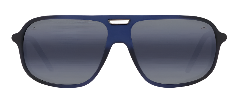 Alexander Daas - Vuarnet VU40022U Ice 02 Sunglasses - Matte Translucent Blue Blue Polarynx - Front View