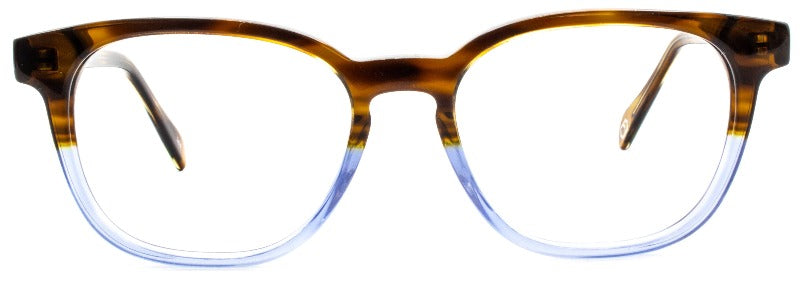 Alexander Daas - Addison Eyeglasses - Brown & Blue - Front View