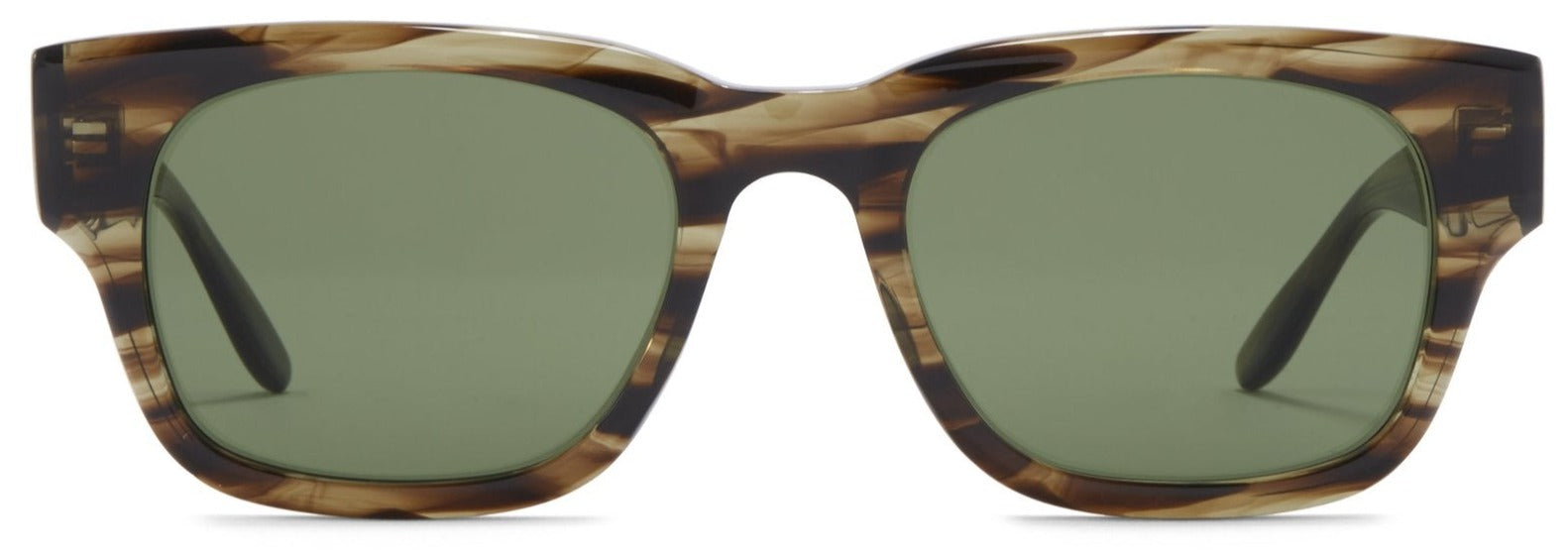 Alexander Daas - Barton Perreira Domino Sunglasses - Sulcata Tortoise & Vintage Green - Front View
