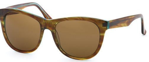 Alexander Daas - Bevel Portia Sunglasses - Brown & Mint - Side View