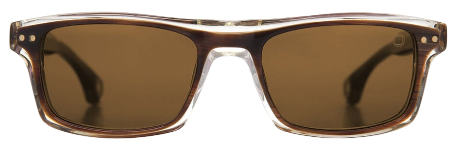 Alexander Daas - Blake Kuwahara Albers Sunglasses - Brown Horn - Front View