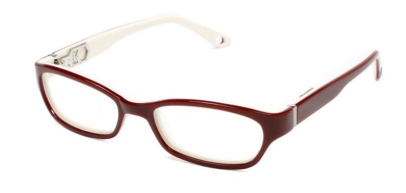 Alexander Daas - Compassion Eyeglasses - Cranberry & White - Side View
