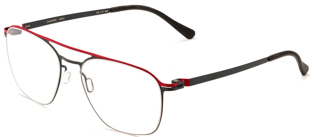 Alexander Daas - Etnia Barcelona Chartres Eyeglasses - Red Grey - Side View
