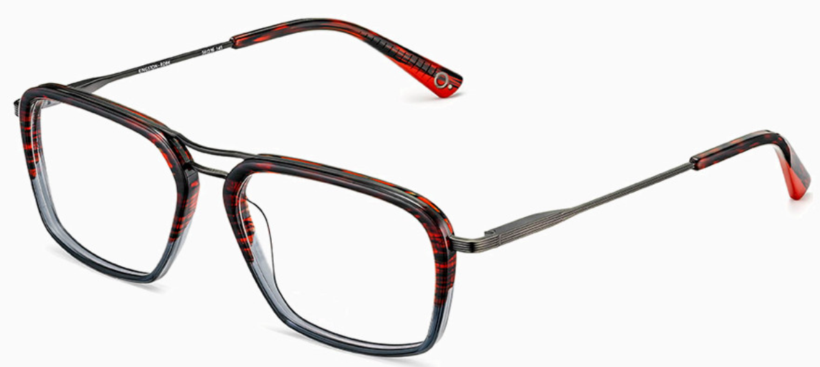 Alexander Daas - Etnia Barcelona Kingston Eyeglasses - Red & Black - Side View