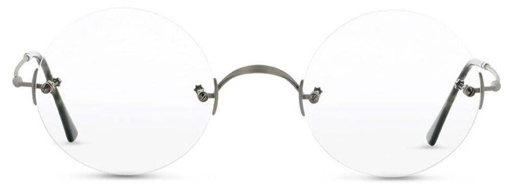Alexander Daas - Lunor Classic Round Eyeglasses - Antique Silver - Front View