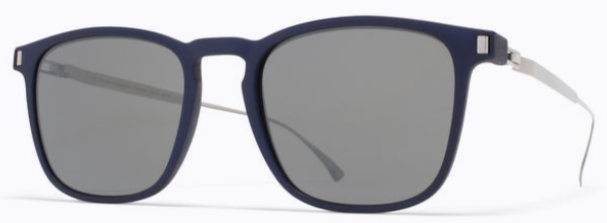 Alexander Daas - Mykita Mylon Jujubi Sunglasses - Navy Blue & Shiny Silver - Side View
