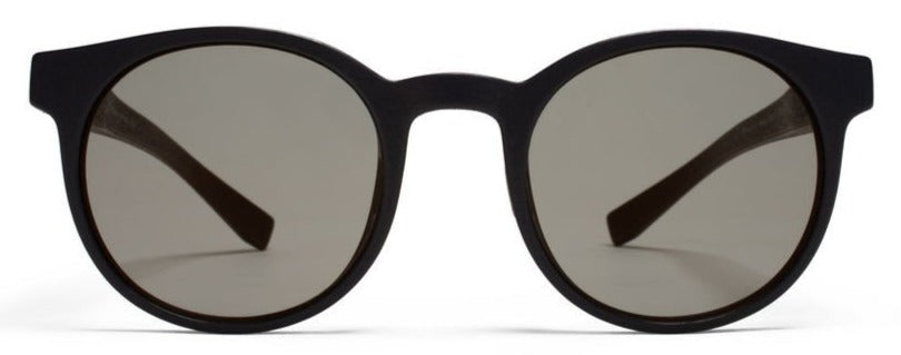 Alexander Daas - Mykita Mylon Omega Sunglasses - Pitch Black & Light Gold Flash - Front View