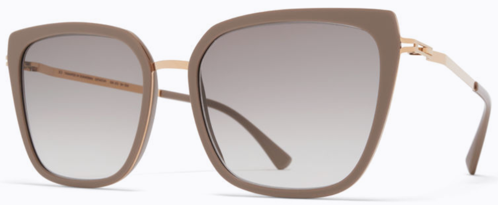 Alexander Daas - Mykita Sanna A42 Sunglasses - Champagne Gold & Brown Grey - Side View
