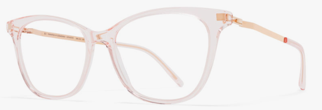 Alexander Daas - Mykita Sesi Eyeglasses - Rose Water & Champagne Gold - Side View