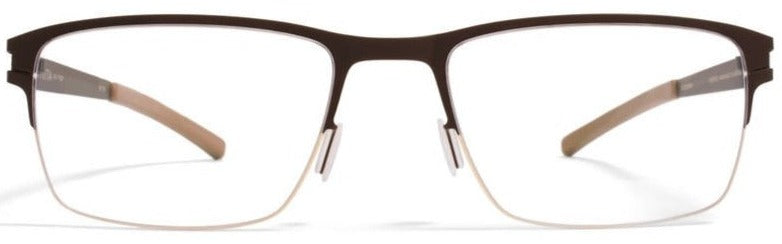 Alexander Daas - Mykita Ted Eyeglasses - Gold & Dark Brown - Front View