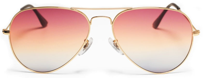 Alexander Daas - Nina Chantele x Alexander Daas Chi-to-LA Gold with Rainbow Lenses - Front View