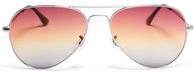 Alexander Daas - Nina Chantele x Alexander Daas Chi-to-LA - Silver with Rainbow Lenses - Front View