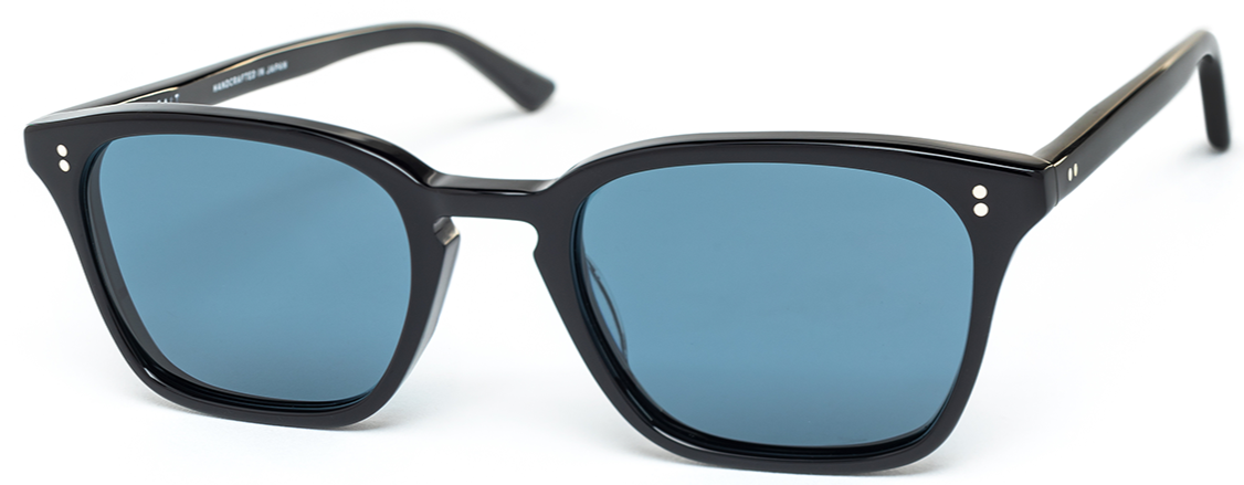 Alexander Daas - SALT Optics Fuller Sunglasses - Black & Denim Lens - Side View