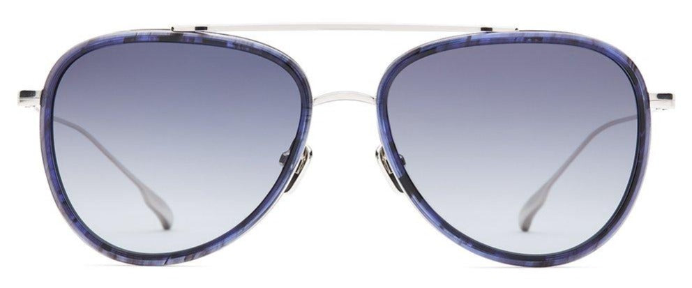 Alexander Daas - SALT Optics Paragon Sunglasses - Traditional Silver & Vintage Indigo - Front View