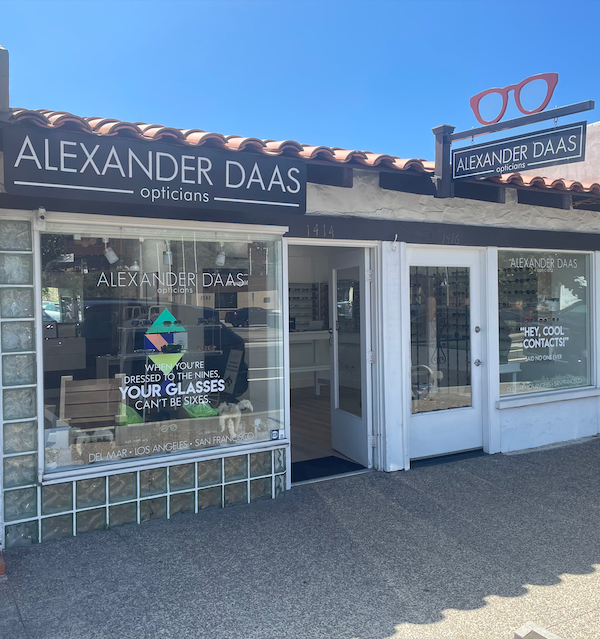 Alexander Daas Opticians - Del Mar in the San Diego area - store front exterior