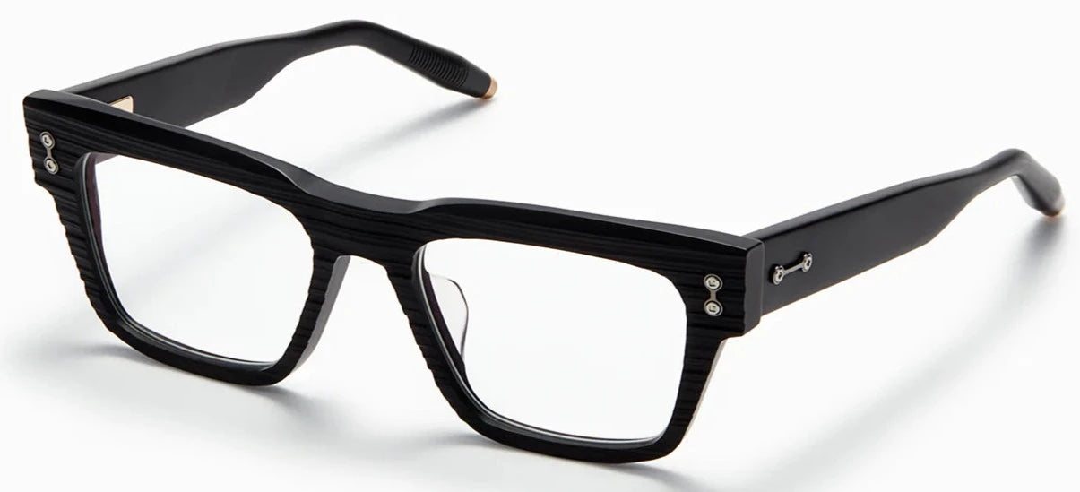 Alexander Daas - Akoni Columba Eyeglasses - Scraped Matte Black - Side View