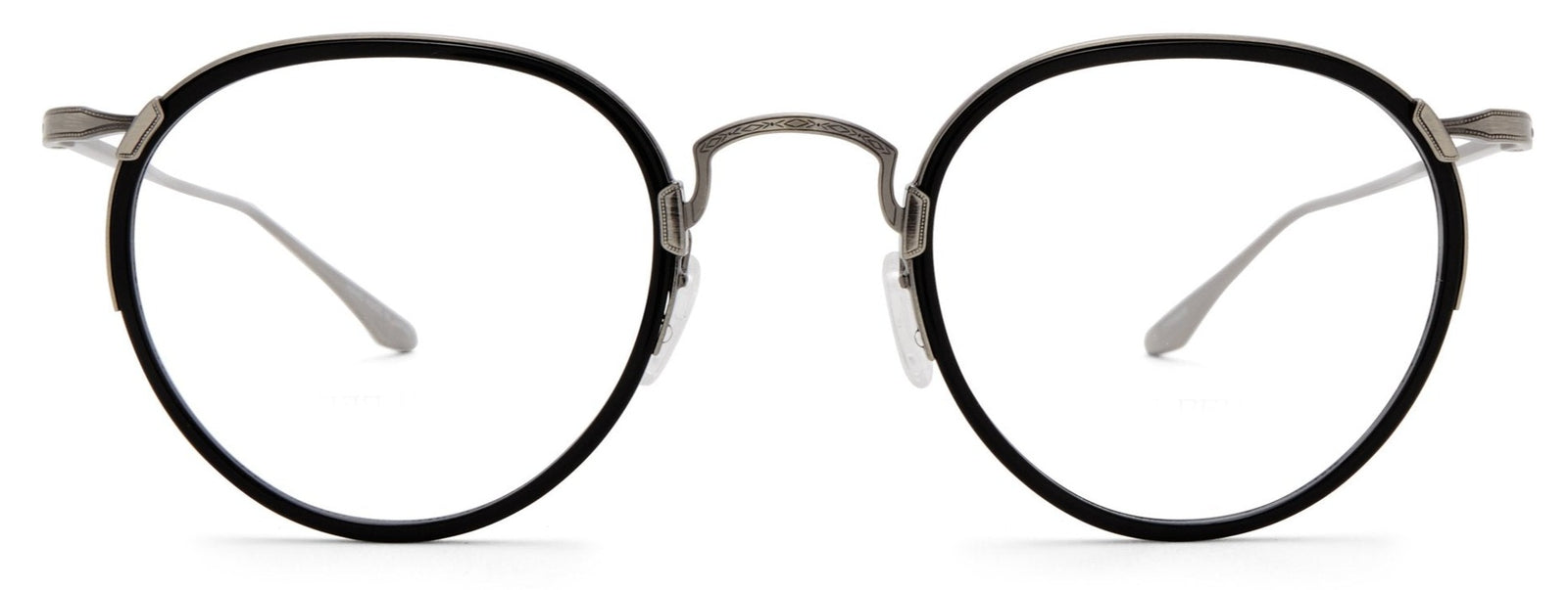Alexander Daas - Barton Perreira Aalto Eyeglasses - Black & Pewter - Front View