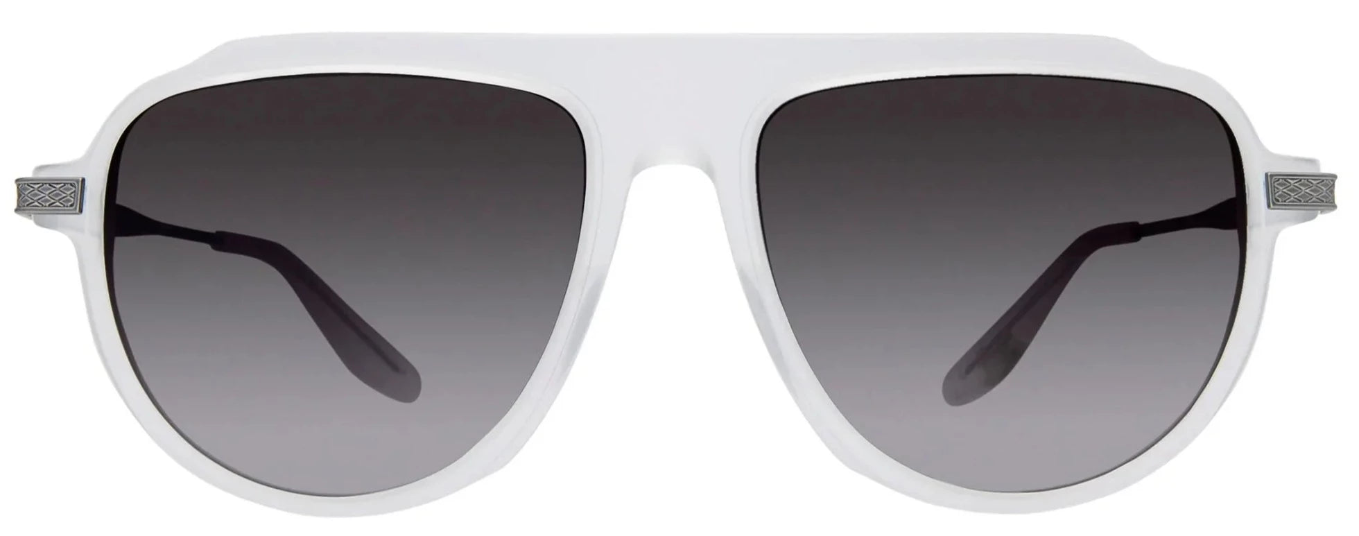 Alexander Daas - Barton Perreira Avtak Sport Sunglasses - Matte Crystal & Gunmetal - Front View