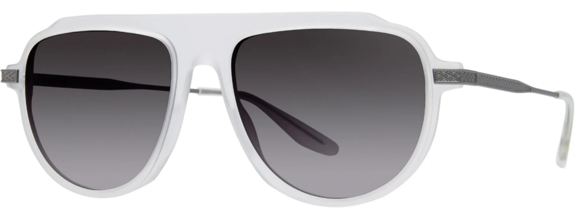 Alexander Daas - Barton Perreira Avtak Sport Sunglasses - Matte Crystal & Gunmetal - Side View