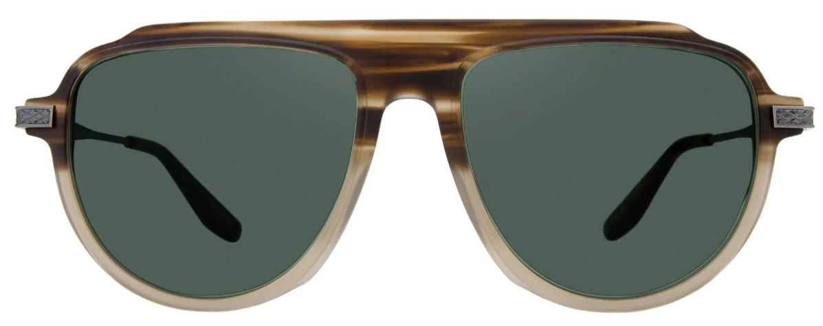 Alexander Daas - Barton Perreira Avtak Sport Sunglasses - Matte Hickory Gradient &amp; Pewter - Front View