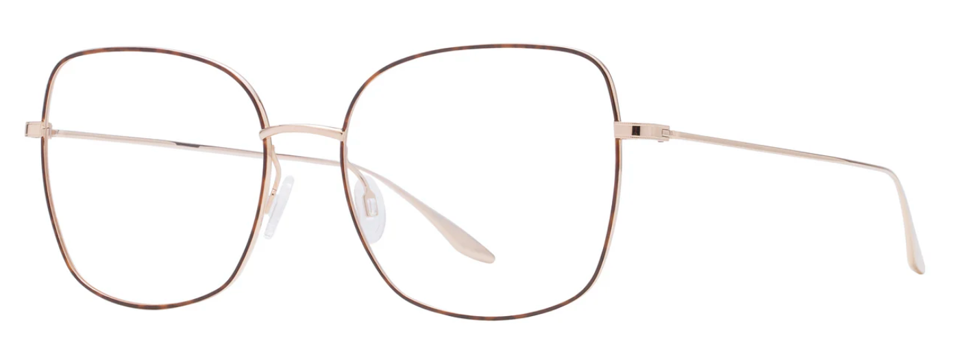 Alexander Daas - Barton Perreira Camille 55 Eyeglasses - Tortoise Enamel & Gold - Side View